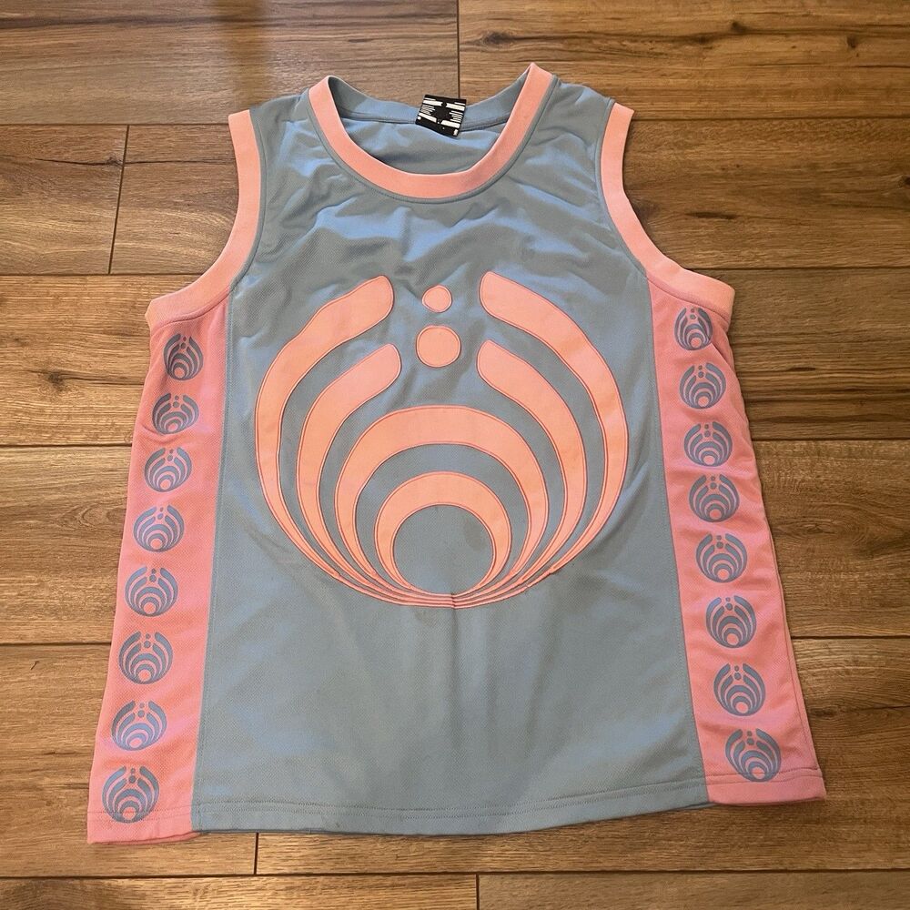 Bassnectar 808 Basketball Jersey Blue Pink Pastel EDM Festival Shirt Size M